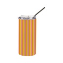 Sublimation Stainless Steel Tumbler with Straw &amp; Lid Blank, White - 16 oz/480 ml (4 Pack)