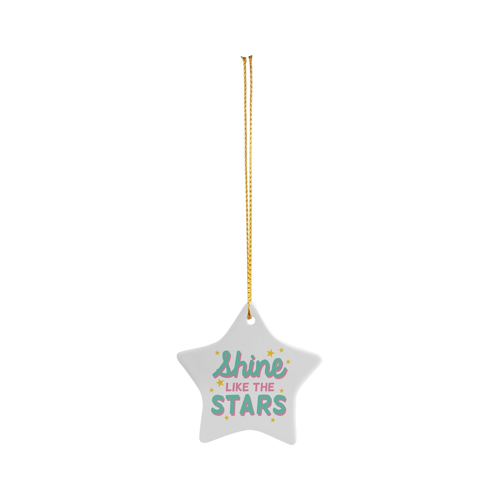 Sublimation Star Ceramic Ornament Blank, White - 3&quot; (25 Pack)