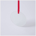 3” Circle Glass Ornament, 25 pack - White