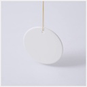 3” Circle Ceramic Ornament, 25 pack - White