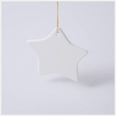 3” Star Ceramic Ornament, 25 pack - White