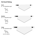 Pet Scarf w/ Collar, 2 pack, 4.7 x 6.7'', (S)