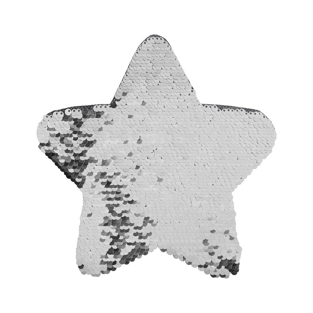 Flip Sequins Adhesive Star, 2/pack - Silver W/White