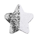 Flip Sequins Adhesive Star, 2/pack - Silver W/White