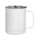 12oz/360ml Glitter Sparkling Stainless Steel Cup, 4 pack - White