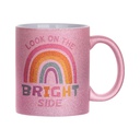 11oz/330ml Glitter Mug, 6 Pack - Pink