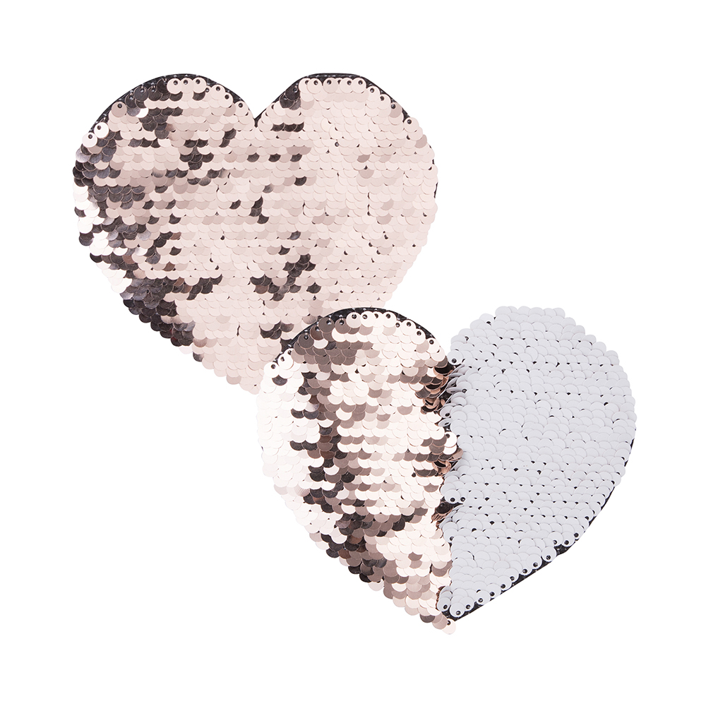 Craft Express 2 Pack Flip Sequin Champagne Sublimation Adhesive Heart