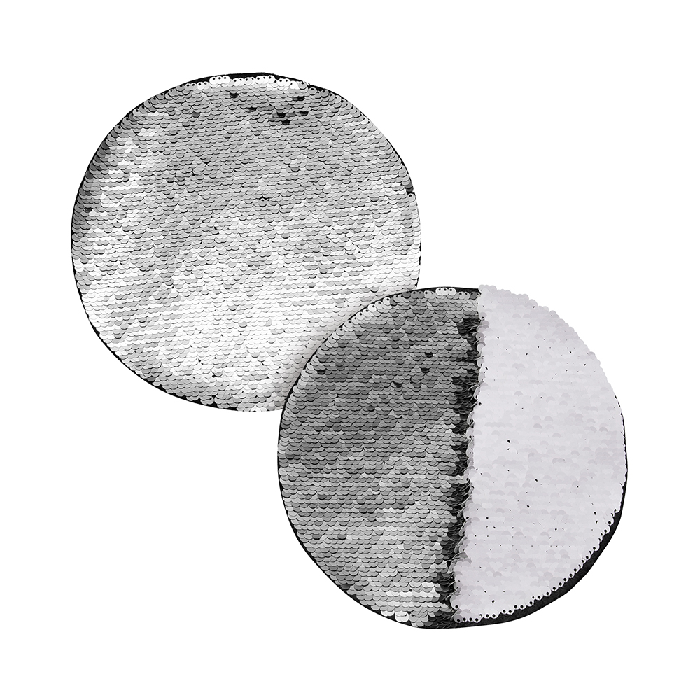 Flip Sequins Adhesive Round, 2/pack - Silver W/White