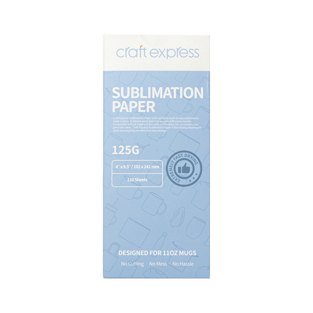 Craft Express 110 Pack Sublimation Mug Size Paper