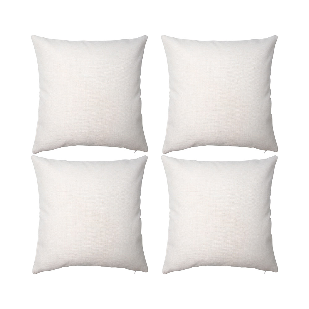 Craft Express 4 Pack Ivory Sublimation Linen Pillow Cover