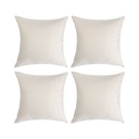 Craft Express 4-Pack Beige 15.7&quot; Square Linen-Like Pillow Covers