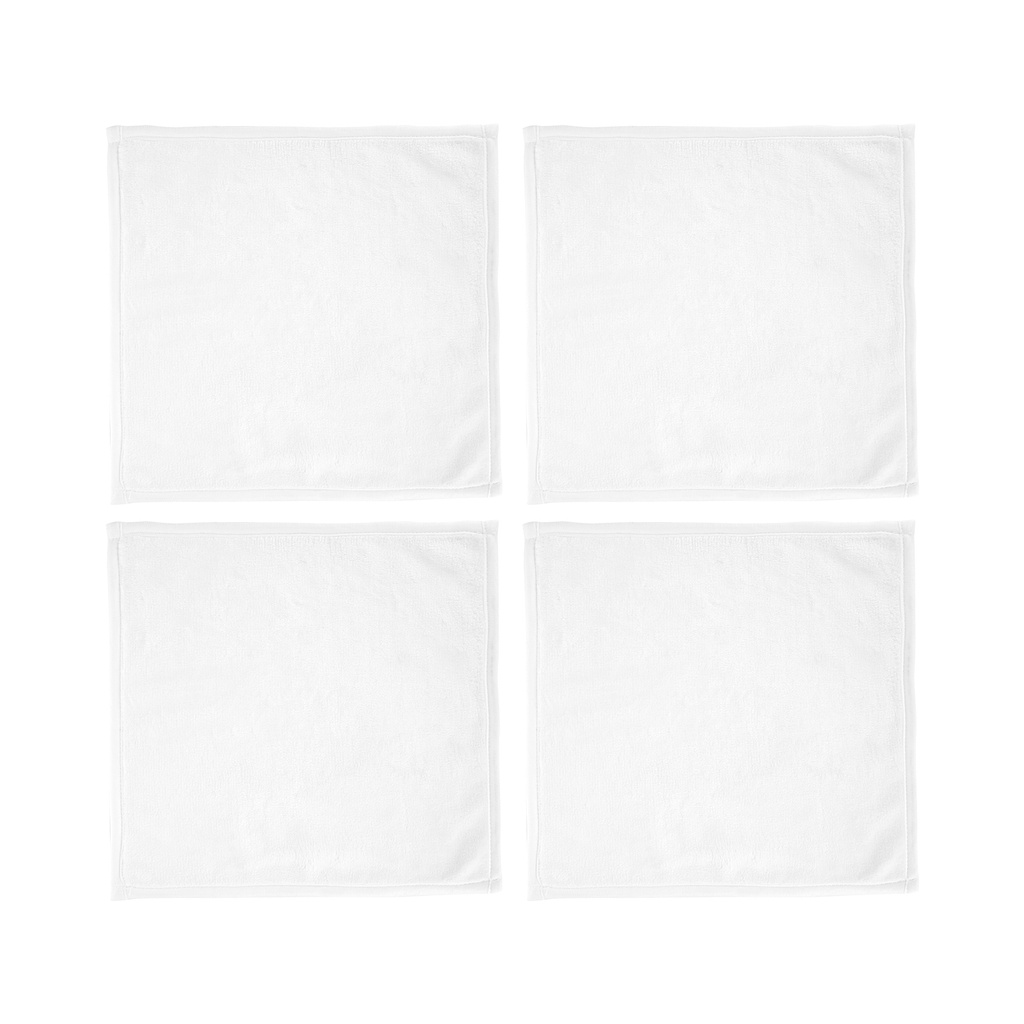 Square Hand Towel, 4 Pack - White