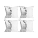 Craft Express 4 Pack Flip Sequin Sublimation Pillow Covers