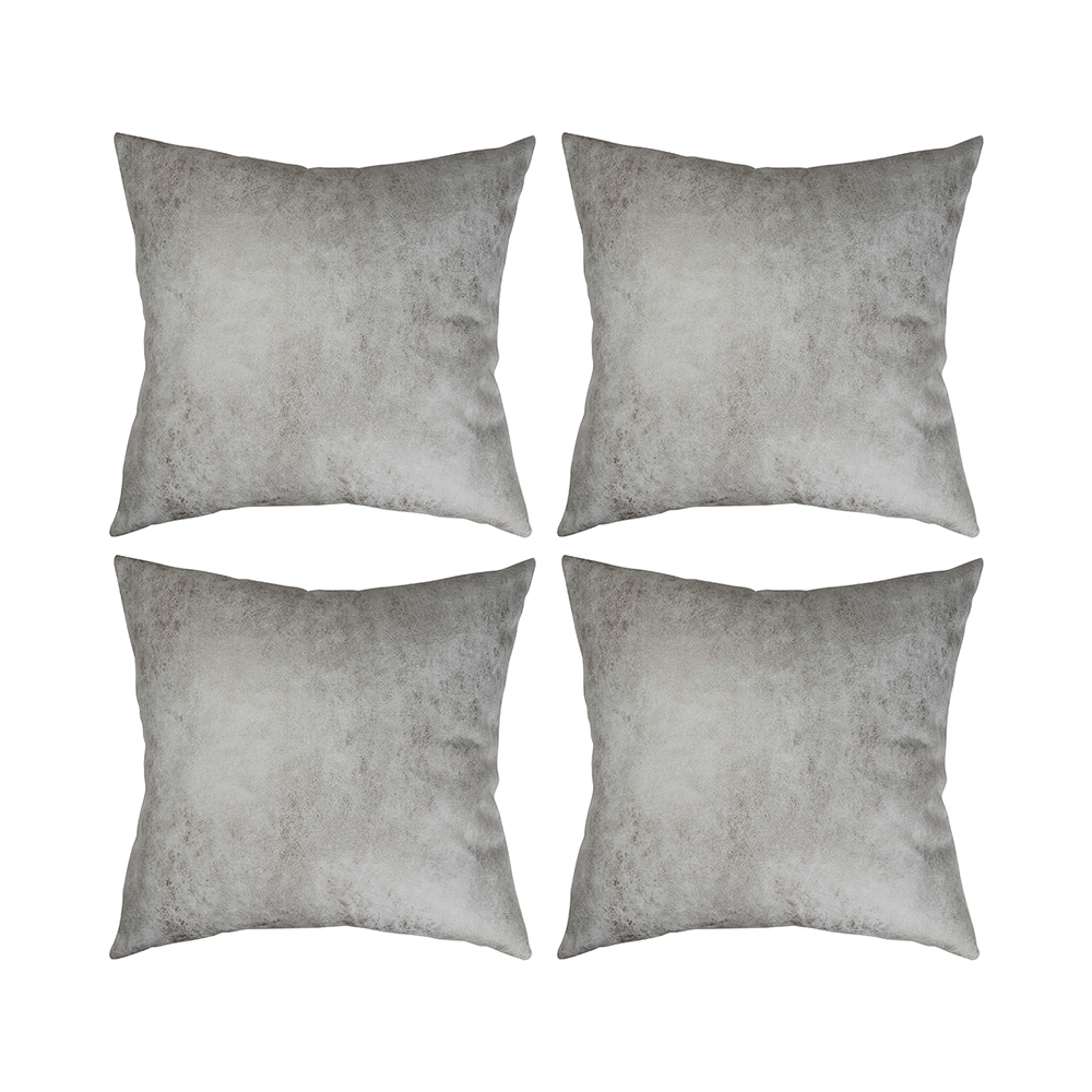 Sublimation Leathaire Pillow Cover,  4 pack, 15.7 x 15.7'' - Dark Grey