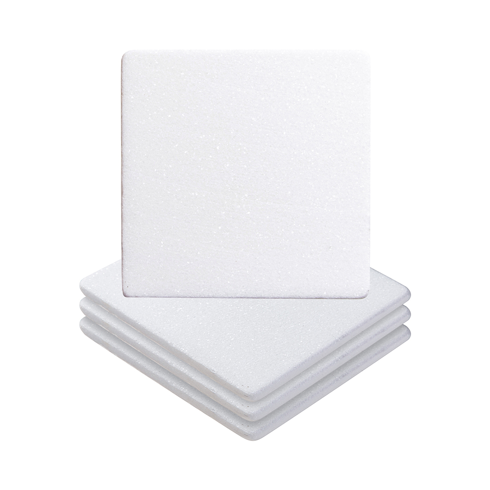 Marble Coaster with Cork Square, 4 pack, 3.9&quot;x3.9&quot;