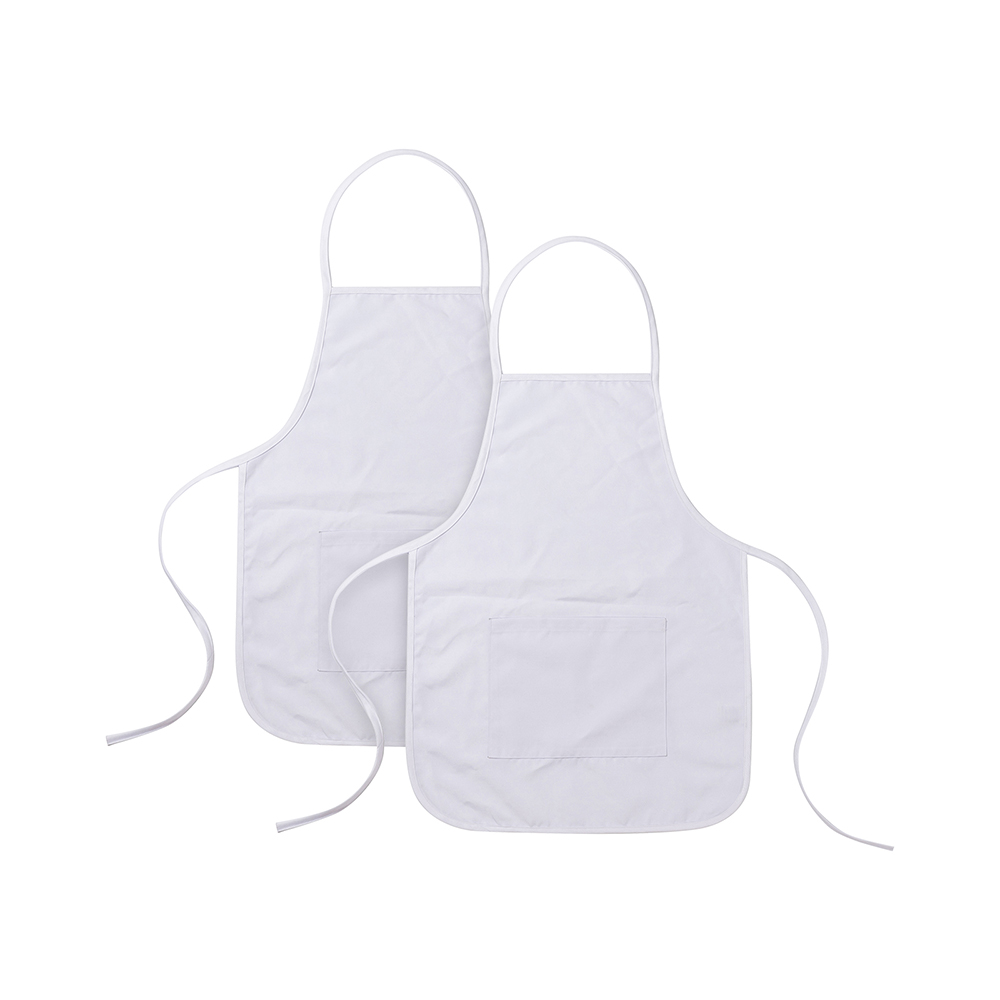 Craft Express 2 Pack White Sublimation Childrens Aprons with Pockets