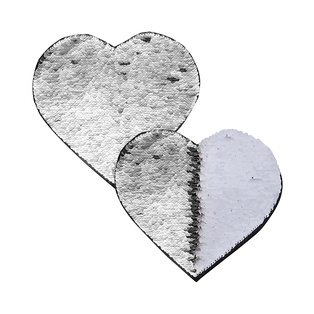 Craft Express 2 Pack Flip Sequin Silver Sublimation Adhesive Large Hearts
