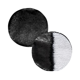 Flip Sequins Adhesive Round, 2/pack - Black W/White