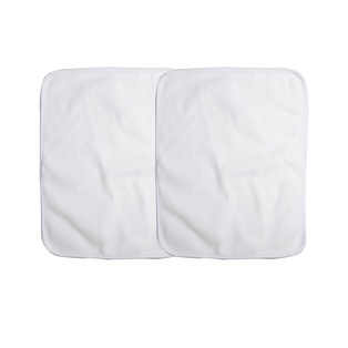 Sublimation Fleece Baby Burp Cloth Blank, 2 Pack, 11.8 x 15.7" - White