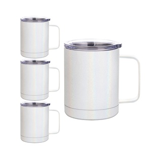 Craft Express 4 Pack 12oz Glitter Sparkling Stainless Steel Sublimation Cups