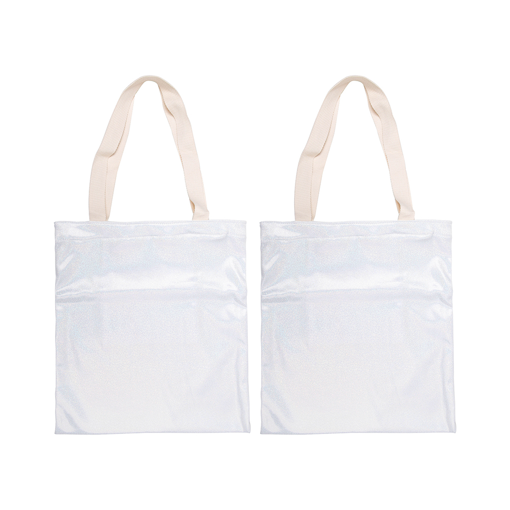 Craft Express  2 Pack Glitter Sublimation Tote Bags